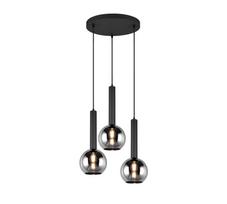 Trio Clayton piekarama lampa 3-pc E27 matt black brushed steel 310390332 4017807522488