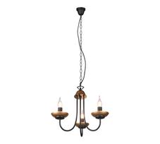 Trio-Lighting Livia chandelier 3-pc E14 matt black/gold lustra