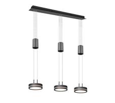 Trio Franklin LED piekarama lampa 3-pc anthracite brushed steel 326510342 4017807510119