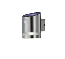 Trio Salta solar sienas lampa brushed steel motion sensor  R22231107 4017807458220