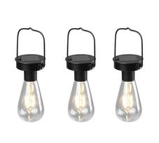Trio Campus solar piekarama lampa 3 pcs matt black dusk sensor brushed steel R35146132 4017807529432