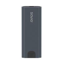 Savio M.2 SSD NVMe external drive enclosure, USB-C 3.1, AK-67, grey