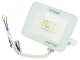 Lamp: LED flood light | 20W | 230VAC | white cold | 120° | 6500K | IP65