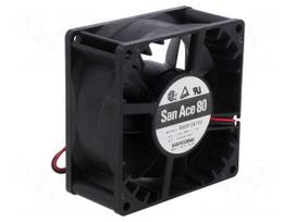 Fan: DC | axial | 12VDC | 80x80x38mm | 153m3/h | 51dBA | ball | 6300rpm