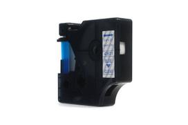 Ribbon JetWorld Replacement Dymo D1 Blue on Clear 6mm x 7m  LM100, LM100+, LM200, LM300, LM400, LM420P, LM350, LM350D, LM360D, LM450D, LM260P, LM120P, LM500TS, LM160, LM210D, LM280, LM150, LM220 (43611)