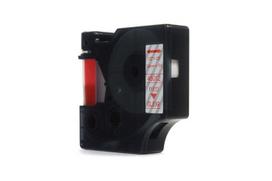 Ribbon JetWorld Replacement Dymo D1 Red on Clear 12mm x 7m LM100, LM100+, LM200, LM300, LM400, LM420P, LM350, LM350D, LM360D, LM450D, LM260P, LM120P, LM500TS, LM160, LM210D, LM280, LM150, LM220 (45012) (S0720520)