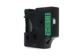 Ribbon JetWorld Replacement Dymo D1 Black on Green 12mm x 7m LM100, LM100+, LM200, LM300, LM400, LM420P, LM350, LM350D, LM360D, LM450D, LM260P, LM120P, LM500TS, LM160, LM210D, LM280, LM150, LM220 (45019) (S0720590)