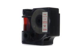 Ribbon JetWorld Replacement Dymo D1 Red on Clear, 24mm x 7m (53712)