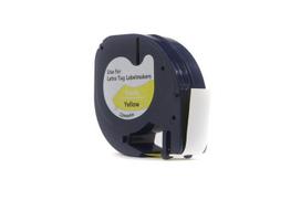 Ribbon JetWorld Replacement Dymo LetraTag Black on Yellow, 12mm x 4m (59423, 91202, 91332, 91222) (S0721570, S0721620)