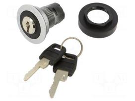 Switch: rotary with ID-key | 22mm | Stabl.pos: 1 | IP65 | Pos: 2
