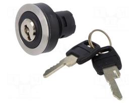 Switch: rotary with ID-key | 22mm | Stabl.pos: 2 | IP65 | Pos: 2