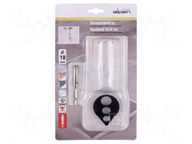 Diamond hole saw | Ø: 10mm | ceramics,glass | Holder: E6,3mm | 6.3mm