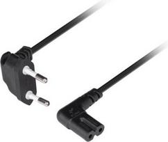 Lanberg CEE 7/16 to IEC 320 C7 Euro (radio) power cord 3m angled VDE | CA-C7CA-12CC-0030-BK CA-C7CA-12CC-0030-BK | 5901969447958