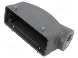 Enclosure for connectors: HDC | size 24B | for cable | angled | M25