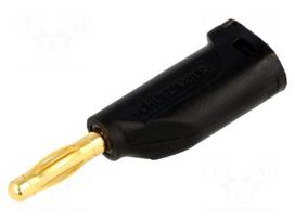 Laboratory connector: 4mm banana | plug | 16A | 33VAC | 70VDC | black