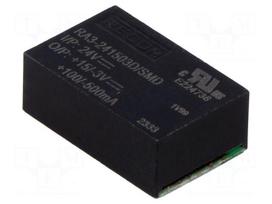 Converter: DC/DC | 3W | Uin: 24VDC | Uout: 15VDC | Uout2: -3VDC | SMT | RA3
