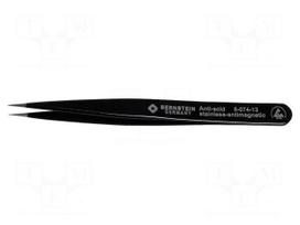 Tweezers | Blade tip shape: sharp | Tweezers len: 120mm | ESD
