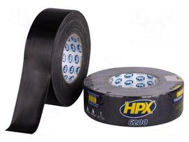 Tape: duct | W: 48mm | L: 50m | Thk: 0.3mm | black | natural caoutchouc