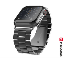 Swissten Metal Strap for Apple Watch 1/2/3/4/5/6/SE / 40 mm / 42 mm / Black