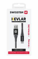 Swissten Kevlar Data Cable USB / USB-C / 1.5m / 60w
