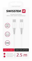 Swissten Power Delivery Data Cable USB-C to USB-C 5A (100W) 2.5m