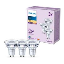 PHILIPS LED stikla 50W GU10 Silti balta 2700K 36D 3 gab spuldze 8719514452503 929001215223
