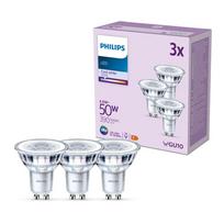 PHILIPS LED stikla 50W GU10 Auksti balta 4000K 36D 3 gab spuldze 8719514451537 929001218293
