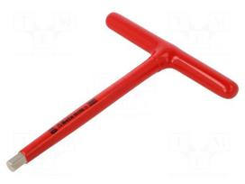 Wrench: hex key | insulated | HEX 10mm | L: 200mm | Kind of handle: T