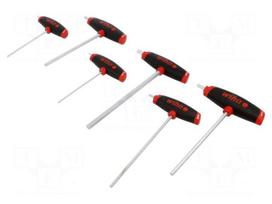 Wrench: hex key-set | Kind of handle: T | 6pcs.