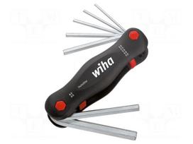 Wrench: hex key-set | Chrom-vanadium steel | with fixing lugs