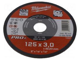 Cutting wheel | Ø: 125mm | Disc thick: 3mm | tool steel | 22.22mm