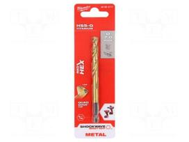 Drill bit | for metal,impact | Ø: 7mm | E6,3mm | 1/4" | 6.3mm