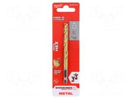 Drill bit | for metal,impact | Ø: 7.5mm | E6,3mm | 1/4" | 6.3mm