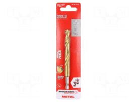 Drill bit | for metal,impact | Ø: 10mm | E6,3mm | 1/4" | 6.3mm