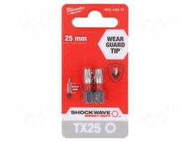 Screwdriver bit | Torx® | TX25 | Kind: impact | Overall len: 25mm