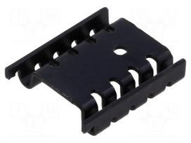 Heatsink: extruded | U | TO220 | black | L: 29mm | aluminium | anodized