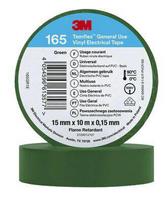 3M Temflex™ 165 Vinila elektriskā lente 15mm x 10m x 0.15mm (Zaļa)