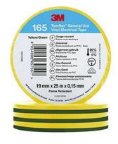 3M Temflex™ 165 Vinila elektriskā lente 15mm x 10m x 0.15mm (Zaļi-dzeltena)