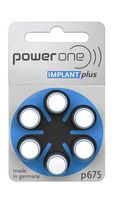 Akumuliatoriai ir baterijos // AA, AAA ir kitų dydžių baterijos, įkrovikliai – galima užsakyti // BATERIA DO AP. SŁUCH. IMPLANT PLUS POWER ONE VARTA 675 6szt./bl