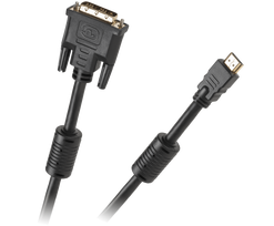 Kompiuterių komponentai ir priedai // PC/USB/LAN kabeliai // Kabel DVI-HDMI 5m  GOLD v1.3b