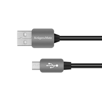 Išmaniųjų telefonų atsarginės dalys // Kabeliai // Kabel USB - micro USB wtyk-wtyk 1.0m Kruger&Matz