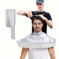 Plaukų Kirpimo Apsiaustas Skėtis, 1 vnt.,  Barber Cape + Barber Comb