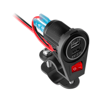 Mobilieji telefonai ir priedai // USB automobilių įkrovikliai // Ładowarka motocyklowa 2xUSB 3100 mA