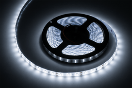LED juostos // 12V LED juosta vidaus apšvietimui // Sznur diodowy 5m Rebel (300x5630) zimny biały wodoodporny 12V