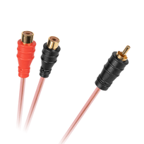 Garso sistemos ir priedai // Garso kabeliai su jungtimis // Kabel 1 x RCA wtyk - 2 gniazda RCA 0.2m