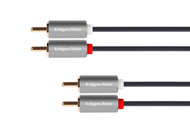 Garso sistemos ir priedai // Garso kabeliai su jungtimis // Kabel 2RCA-2RCA 5m Kruger&Matz Basic