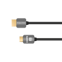 TV, SAT, HDMI, DVI kabeliai ir priedai // HDMI, DVI, AUDIO jungiamieji laidai ir priedai // Kabel HDMI - mini HDMI wtyk-wtyk (A-C)  1.8m Kruger&Matz