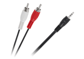 Garso sistemos ir priedai // Garso kabeliai su jungtimis // Kabel JACK 3,5-2 x RCA 3m