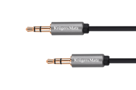 Garso sistemos ir priedai // Garso kabeliai su jungtimis // Kabel jack 3.5 wtyk stereo - 3.5 wtyk stereo 3m Kruger&Matz Basic