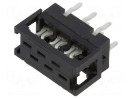 Connector: Micro-MaTch | adapter | PIN: 6 | IDC,THT | 2x3 | 2500pcs.